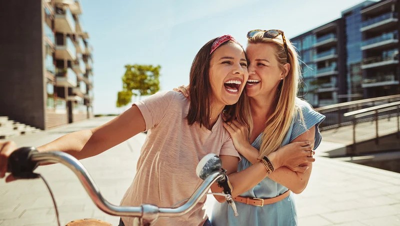 women laughing